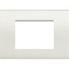 LivingLight - white 3-place square Neutri plate in technopolymer