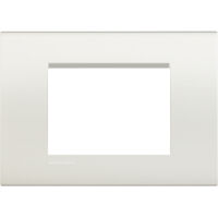LivingLight - white 3-place square Neutri plate in technopolymer