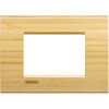 LivingLight - square Essenze plate in solid wood 3 bamboo places