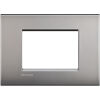 LivingLight Air - 3-place Lucenti metal plate in satin nickel
