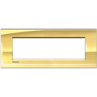 LivingLight - placca Metals quadra in metallo 7 posti oro freddo