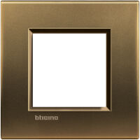 LivingLight - Metals square metal plate 2 places bronze