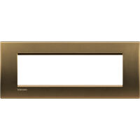 LivingLight - placca Metals quadra in metallo 7 posti bronzo