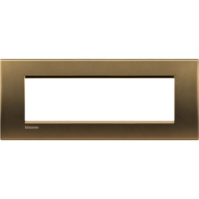 LivingLight - Metals placa metálica cuadrada 7 plazas bronce