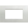 LivingLight - square Naturalia metal plate 4 places silver