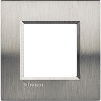LivingLight - 2-place steel square Naturalia metal plate