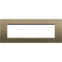 LivingLight - placca Silk quadra in metallo 7 posti square