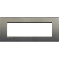 LivingLight - placca Silk quadra in metallo 7 posti avenue