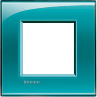 LivingLight - Placa cuadrada profunda en tecnopolímero verde de 2 plazas