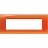LivingLight - Assiette carrée profonde en technopolymère orange 7 places