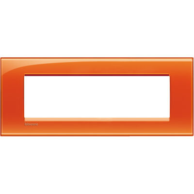 LivingLight - Plato hondo cuadrado en tecnopolímero naranja 7 plazas