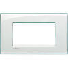 LivingLight - square Kristall plate in technopolymer 4 places aquamarine