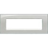 LivingLight - ice gray 7-place square Kristall plate in technopolymer