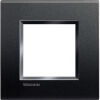 LivingLight - square Neutri plate in anthracite technopolymer 2 places