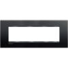 LivingLight - square Neutri plate in anthracite technopolymer 7 places