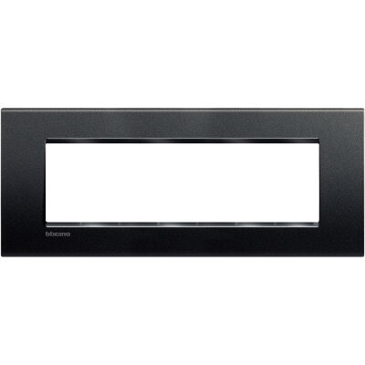 LivingLight - square Neutri plate in anthracite technopolymer 7 places
