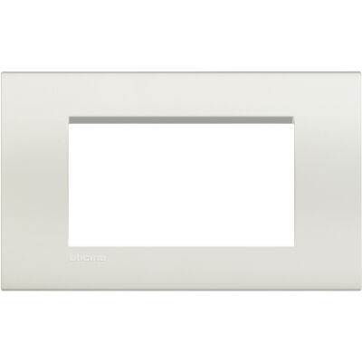 LivingLight - white 4-place square Neutri plate in technopolymer
