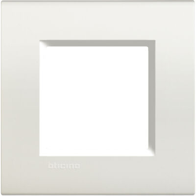 LivingLight - placca Neutri quadra in tecnopolimero 2 posti bianca