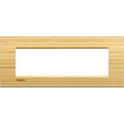 LivingLight - square Essenze plate in solid wood 7 bamboo places