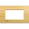 LivingLight - plato Essenze cuadrado de madera maciza con 4 asientos de bambú