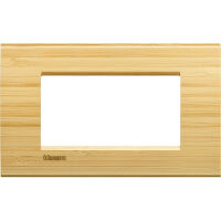 LivingLight - plato Essenze cuadrado de madera maciza con 4 asientos de bambú
