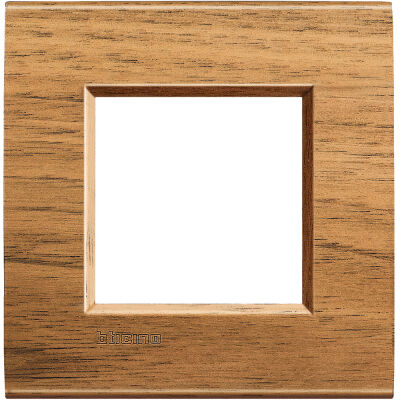 LivingLight - square Essenze plate in solid wood 2 places national walnut