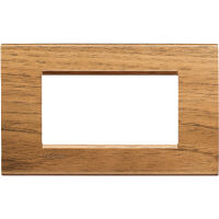 LivingLight - Assiette Essenze carrée en bois massif 4 places noyer national
