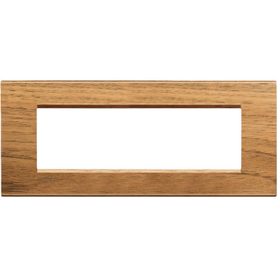 LivingLight - square Essenze plate in solid wood 7 places national walnut