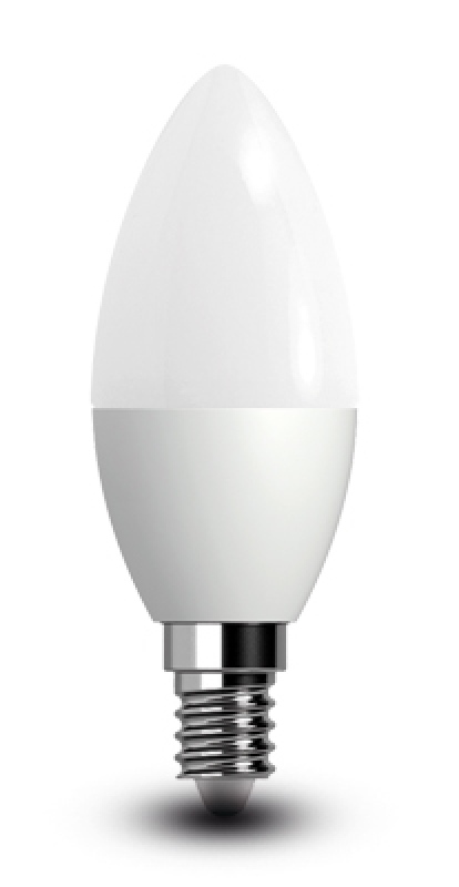 Lampada led oliva opale E14 06W 230V 3000k DECO LED UP