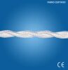 White silk braided cable 2X0.50