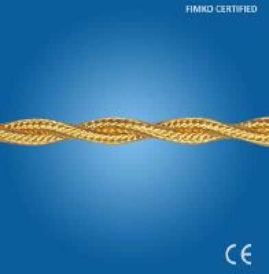 2X0.50 gold silk braided cable