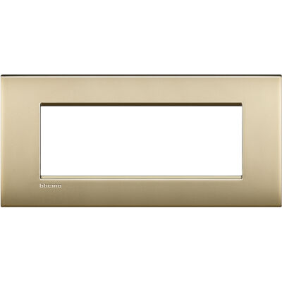LivingLight Air - placca Lucenti in metallo 7 posti oro satinato