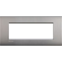 LivingLight Air - placca Lucenti in metallo 7 posti nichel satinato