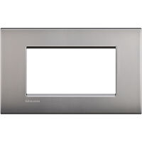 LivingLight Air - Placa de metal Lucenti de 4 plazas en níquel satinado