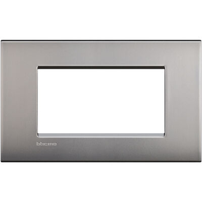 LivingLight Air - Placa de metal Lucenti de 4 plazas en níquel satinado