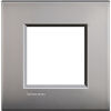 LivingLight Air - placca in metallo 2 posti nichel satinato