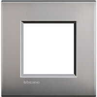 LivingLight Air - placca in metallo 2 posti nichel satinato
