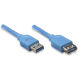 Extension USB 3.0 Cable A Male / A Female 1m Blue ICOC U3-AA-10-EX