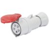 Base de enchufe roja 3P+T 16A 220V 6H IP44 CR