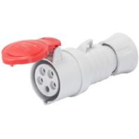 Red socket outlet 3P+N+E 16A 400V 6H IP44 CR