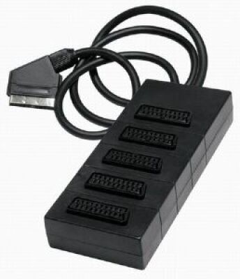 5-socket scart power strip with cable