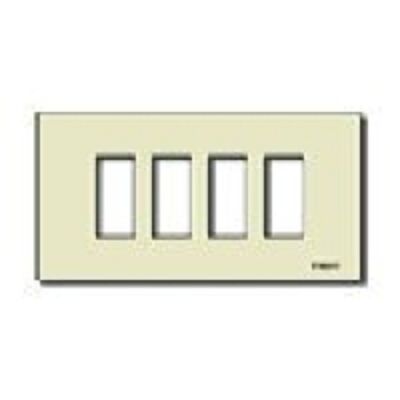 Vimar 08638.A - Placa 4 plazas marfil