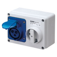 Toma con bloqueo 2P+T 16A 230V 6H IP44
