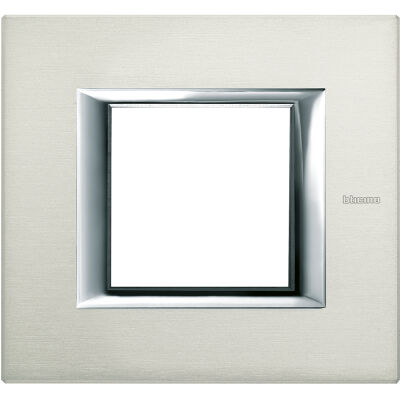 BTicino HA4802XC Axolute - 2-module brushed aluminum plate