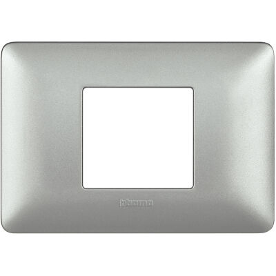Matix - Placa metálica en tecnopolímero 2 plazas, color plata