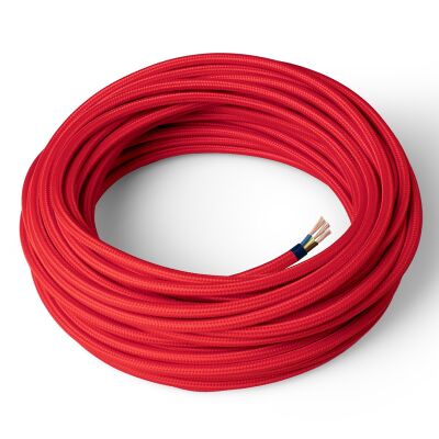 Red silk round cable 3G0,75
