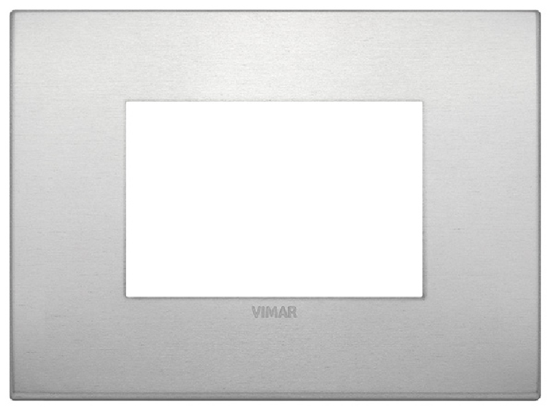 Vimar 19653.15 Arke - placca 3 moduli alluminio naturale