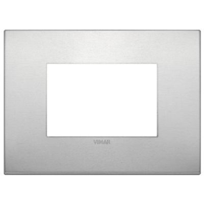 Vimar 19653.15 Arke - Placa 3 módulos aluminio natural