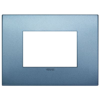Vimar 19653.76 Arke - Placa 3 módulos en azul mate