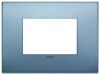 Arke - placca Classic Color-Tech in tecnopolimero 3 posti blu matt